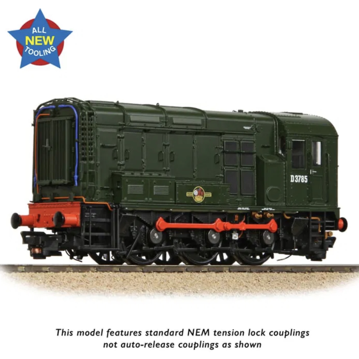 Bachmann OO Gauge Class 08 D3785 BR Green (Late Crest) New Tooling